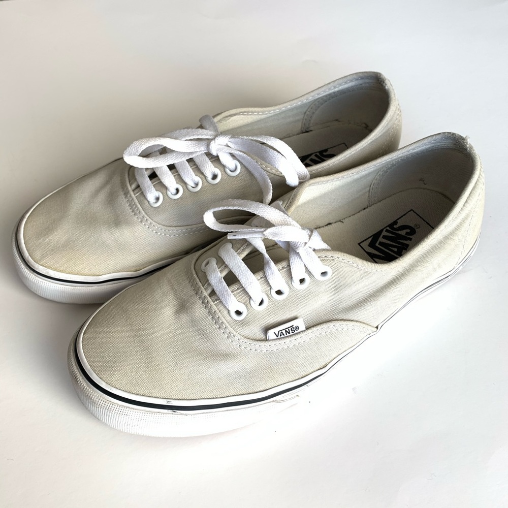 Vans Low Cream Canvas Size 8 Used Condition